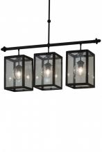 Meyda Yellow 179150 - 39"L Quadrato Bloc 3 LT Island Pendant