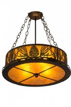 Meyda Yellow 179628 - 22"W Mountain Pine Semi-Flushmount