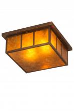 Meyda Yellow 180849 - 16"Sq Hyde Park Double Bar Mission Flushmount