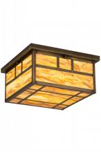 Meyda Yellow 181575 - 20"Sq Hyde Park Double Bar Mission Flushmount