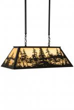 Meyda Yellow 182464 - 36"L Tall Pines Oblong Pendant