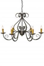 Meyda Yellow 182580 - 36" Wide Jenna 6 Light Chandelier