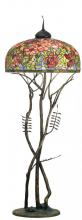 Meyda Yellow 182892 - 74"H Tiffany Oriental Poppy Floor Lamp