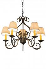 Meyda Yellow 183696 - 24" Wide Jenna 5 Light Chandelier