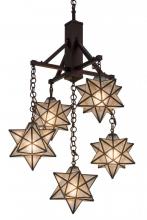 Meyda Yellow 184367 - 30"W Moravian Star 5 LT Chandelier