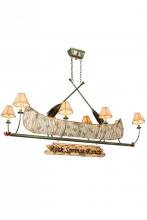 Meyda Yellow 186354 - 68"L Personalized Canoe 8 LT Chandelier