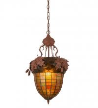 Meyda Yellow 187087 - 15"W Oak Leaf & Acorn Pendant