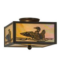 Meyda Yellow 18793 - 10"Sq Loon Flushmount