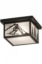 Meyda Yellow 188346 - 12" Square Hyde Park Alpine Flushmount