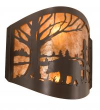 Meyda Yellow 188368 - 11" Wide Bear at Lake Wall Sconce