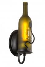 Meyda Yellow 189108 - 4"W Tuscan Vineyard Etched Grapes Wine Bottle Wall Sconce