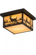 Meyda Yellow 190005 - 12"Sq Hyde Park Deer Creek Flushmount