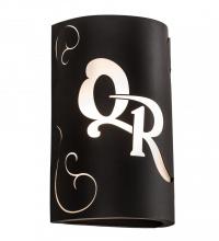 Meyda Yellow 190883 - 10" Wide Personalized QR Monogram Wall Sconce