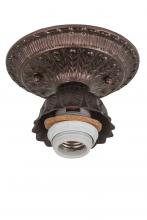 Meyda Yellow 190897 - 5.25"W Mahogany Bronze 1 LT Flushmount Hardware