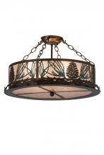 Meyda Yellow 191691 - 22.5" Wide Mountain Pine Semi-Flushmount