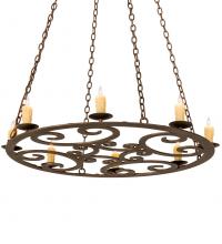 Meyda Yellow 191716 - 42" Wide Ashley 8 Light Pendant