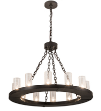 Meyda Yellow 192501 - 36" Wide Loxley 12 Light Chandelier