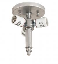 Meyda Yellow 193640 - 5"W X 7.5"H Brushed Nickel 3 LT Flushmount Hardware