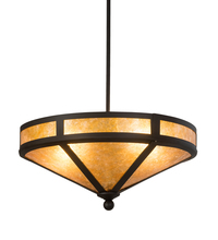 Meyda Yellow 194675 - 16" Wide Craftsman Prime Semi-Flushmount