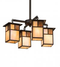 Meyda Yellow 194838 - 25"W Hyde Park "T" Mission 4 LT Chandelier