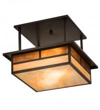 Meyda Yellow 194862 - 18" Square Hyde Park "T" Mission Flushmount