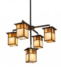 Meyda Yellow 194883 - 32"Wide Hyde Park "T" Mission 5 Light Chandelier