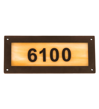 Meyda Yellow 195162 - 9.5" Wide Personalized Street Address Sign