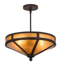 Meyda Yellow 195459 - 16" Wide Craftsman Prime Semi-Flushmount