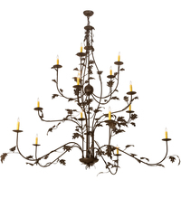Meyda Yellow 198138 - 72" Wide Oak Leaf 15 LT Chandelier