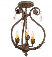 Meyda Yellow 199249 - 12" Wide Antonia 3 Light Chandelier