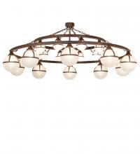 Meyda Yellow 200284 - 84" Wide Bola Tavern 20 Light Two Tier Chandelier