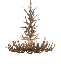 Meyda Yellow 200436 - 43" Wide Antlers Whitetail Deer 8 LT Chandelier