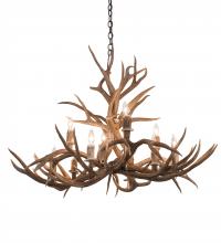 Meyda Yellow 200458 - 42" Wide Antlers Mule Deer 10 LT Chandelier