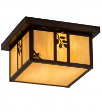 Meyda Yellow 201308 - 12" Square Hyde Park Sprig Flushmount