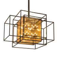 Meyda Yellow 202093 - 72" Long Kitzi Box Oblong Pendant