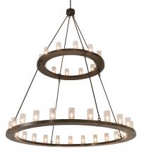 Meyda Yellow 202215 - 72" Wide Loxley 36 Light Two Tier Chandelier