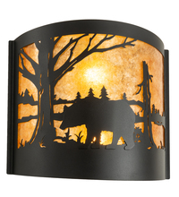 Meyda Yellow 203180 - 15" Wide Bear at Lake Wall Sconce