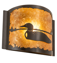 Meyda Yellow 204456 - 12" Wide Loon Left Wall Sconce