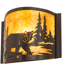 Meyda Yellow 204479 - 12" Wide Bear at Lake Right Wall Sconce