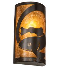 Meyda Yellow 210169 - 10" Wide Personalized Q Fish Wall Sconce