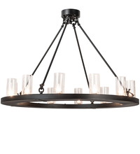 Meyda Yellow 210263 - 42" Wide Loxley 12 Light Semi-Flushmount