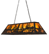Meyda Yellow 213419 - 48" Long Tall Pines Oblong Pendant