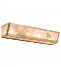 Meyda Yellow 214402 - 24" Wide Cowboy & Steer Vanity Light