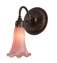 Meyda Yellow 216932 - 5" Wide Pink Pond Lily Victorian Wall Sconce