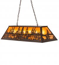 Meyda Yellow 217916 - 48" Long Tall Pines Oblong Pendant