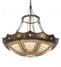 Meyda Yellow 218649 - 50" Wide Fleur-de-lis Pendant