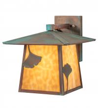 Meyda Yellow 220109 - 12" Wide Stillwater Ginkgo Straight Arm Wall Sconce