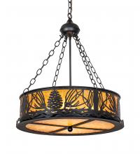 Meyda Yellow 220141 - 22" Wide Mountain Pine Inverted Pendant