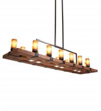 Meyda Yellow 220740 - 72" Long Grand Terrace 14 Light Oblong Chandelier