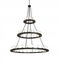 Meyda Yellow 221385 - 72" Wide Loxley 48 Light Three Tier Chandelier